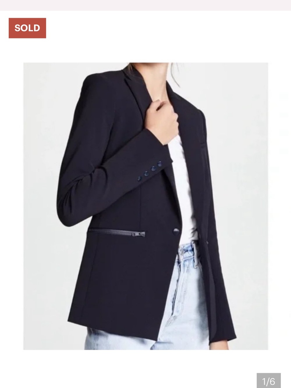 Veronica Beard Scuba Jacket in Navy Blue 4